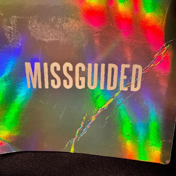 Missguided Navy Blue Off-Shoulder Dress size 4 length 37in pit to pit 13in - Picture 4 of 6